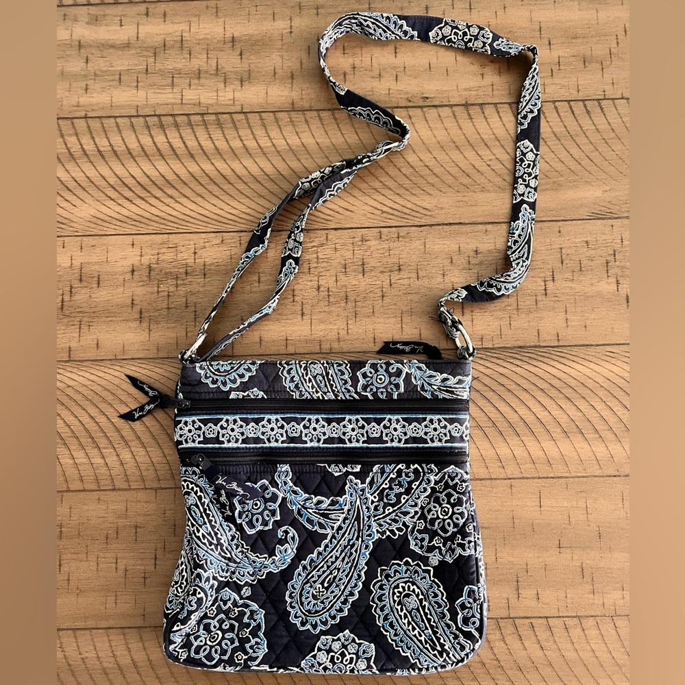 VERA BRADLEY Triple Zip Hipster Crossbody Bag